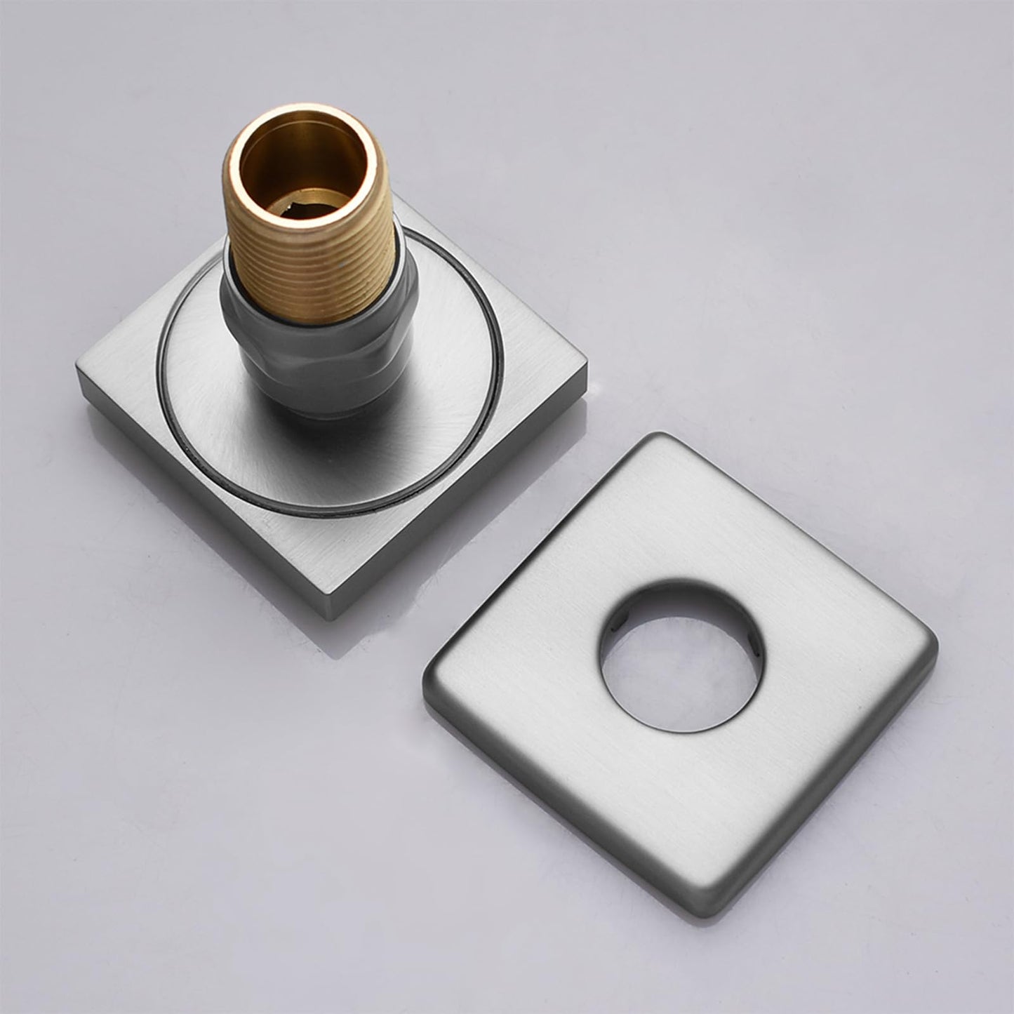 AYIVG Square Brushed Nickel 2 Inch Brass Shower Body Sprays Jet Adjustable Massage Spa Side Sprayer Massage Nozzle Wall Jets