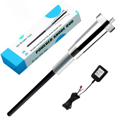 𝐔𝐩𝐠𝐫𝐚𝐝𝐞 Powered Anode Rod for Water Heater, Electric Anode Rod, (40-89 Gallon Tank) Compatible with Bradford White Water Heater, Reduces Limescale and Rotten Egg Odor, 30 Years After Sales