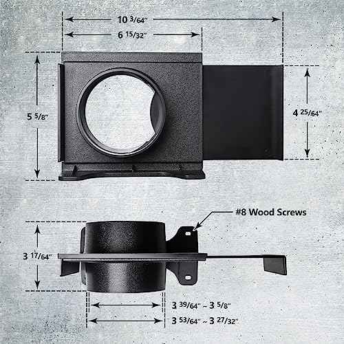 POWERTEC 70357-P2 4 Inch Wall Mounting Blast Gate with Bracket for Dust Collector, Dust Collection Fittings, 2 Count, Pack of 1