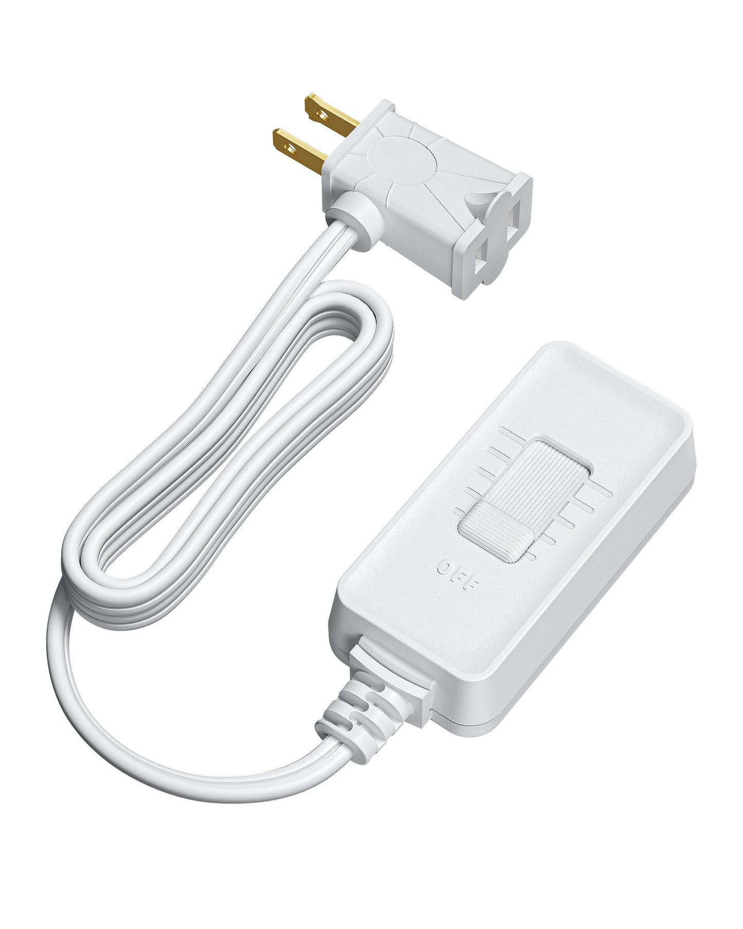 DEWENWILS Plug in Dimmer Switch for Lamp, Table Lamp Dimmer for Dimmable LED/CFL Lights and Incandescent Bulbs, Full Range Slide Control, 5 ft Extension Cord, White