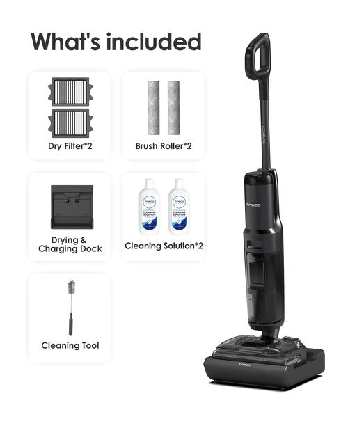 Tineco Floor ONE S7 Stretch Ultra Cordless Wet Dry Vacuum Cleaner, 180°Lay-Flat Anti-Tangle Design, 50 Minutes Runtime, 185℉ Flashdry Self-Cleaning, Dual-Sided Edge Cleaning Floor Cleaner