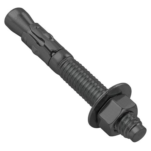 Wensilon 10Pcs 5/16x3 Inch Standard Fasteners for Heavy-Duty Black Wedge Anchors for Cement and Concrete