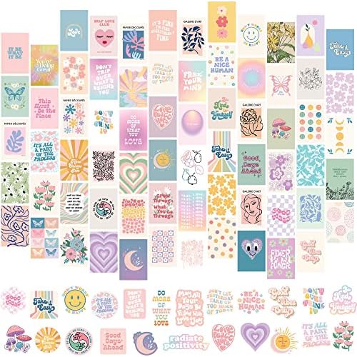 Artivo Danish Pastel Wall Collage Kit for Aesthetic Pictures 70 cards, for Teen, Girls Room D?cor