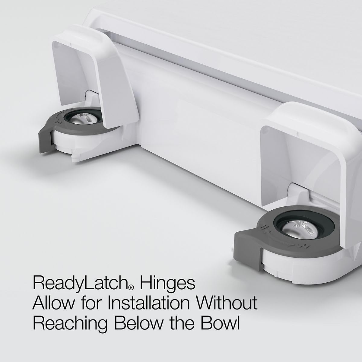 KOHLER 4636-RL-K4 Cachet ReadyLatch Elongated Toilet Seat Slow Close, Soft Close Toilet Seat Quiet Lid, Contoured Grip-Tight Bumpers Installation Hardware, Apartment Essentials, Cashmere (Pack of 2)