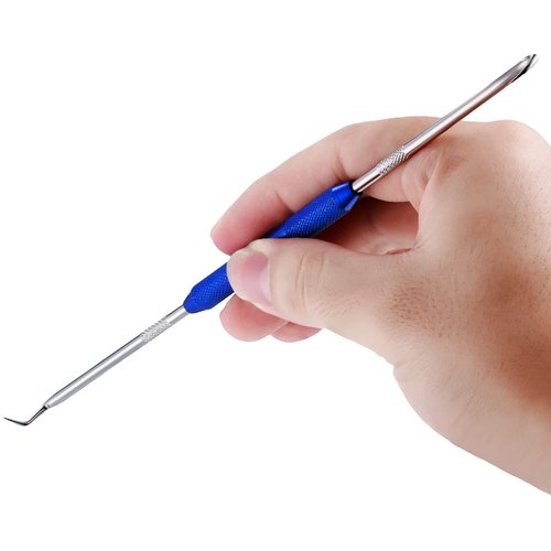 Zhehao 4 Pcs Double Pointed Scriber, 8.3 Inch Metal Scribe Tool Hook and Pick Tool Set Straight 45 Degree 90 Degree Tip Marking Tool for Machinists, Technicians or Craftsmen