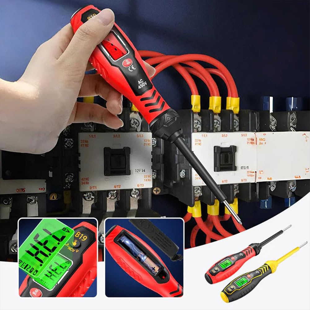Intelligent Non-Contact Voltage Tester ‑ Safe & Efficient Electrician'S Tool, 2-In-1 Intelligent Non-Contact Voltage Tester, 2-In-1 High Torque Strong Magnetic Screwdriver Electricity Detector (Set 4)