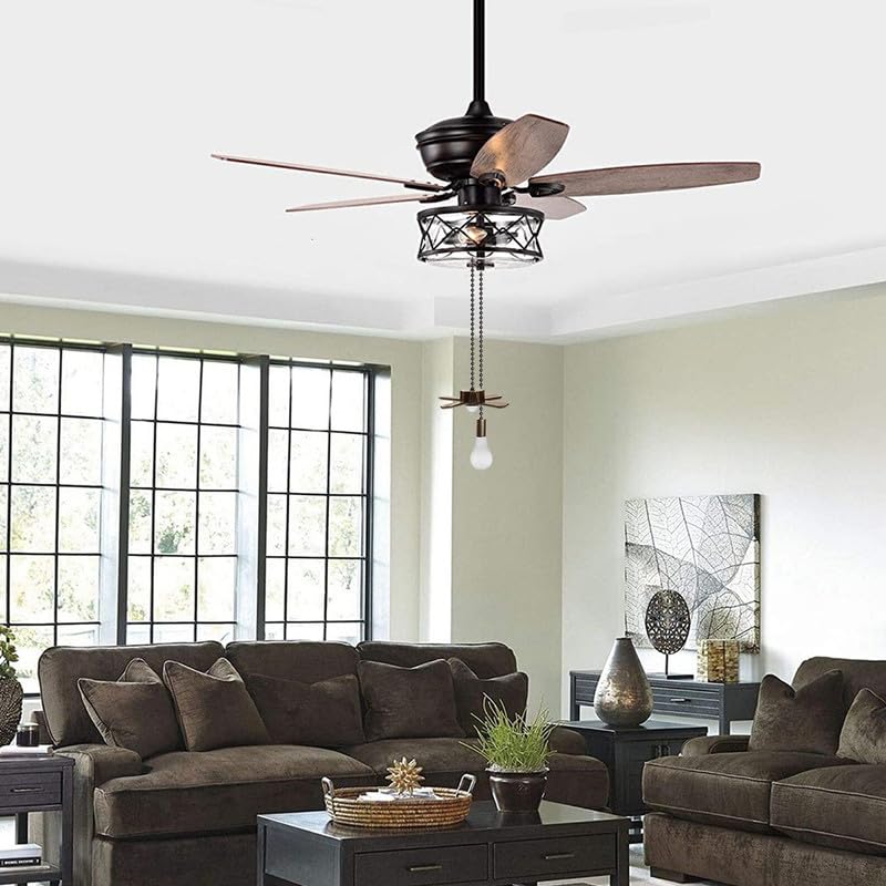 Aoprofree Bronze Ceiling Fan Pull Chain Set, 2 pcs 12in Beaded Ball Pulls