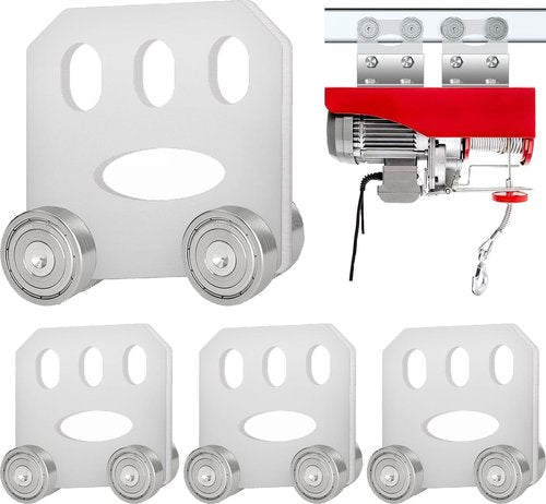 Lsqurel Unistrut Trolley - Silent Trolley with 6200Z Bearings for Overhead Cranes, Garage Doors, and DIY Projects (4 pcs)