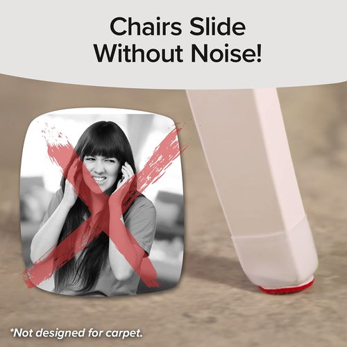 Ruby Sliders As Seen On TV - Red Means They’re Authentic - Premium Chair Covers Protect Hardwood & Tile Floors from Scratching - Fits Most Furniture Leg Sizes & Shapes - 8 Pack