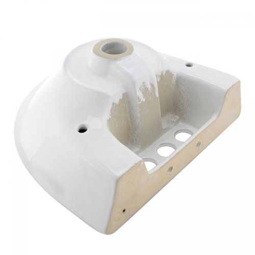 Renovators Supply Ondine 16" White Small Pedestal Bathroom Sink With Overflow