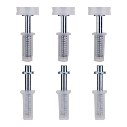 BOXOB 6 Pcs Bi-Fold Door Top Roller Guide Wheel and Top Pivot, Spring Loaded Bifold Closet Door Hardware Kit for Folding Pocket Doors Barn Doors & Sliding Cabinet Repair Replacement
