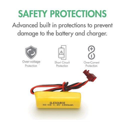 GLESOURCE (2 Pack) ELB1P201NB Emergency Light Battery for Lithonia ELB1P201N2 ELB1P2901N ELB1P201N ANIC1493 Lithonia 1009S00-MZ ELB0320 Grainger 4WT20 OSA212 NIC1169 EBE-33 NiCad 1200mAh