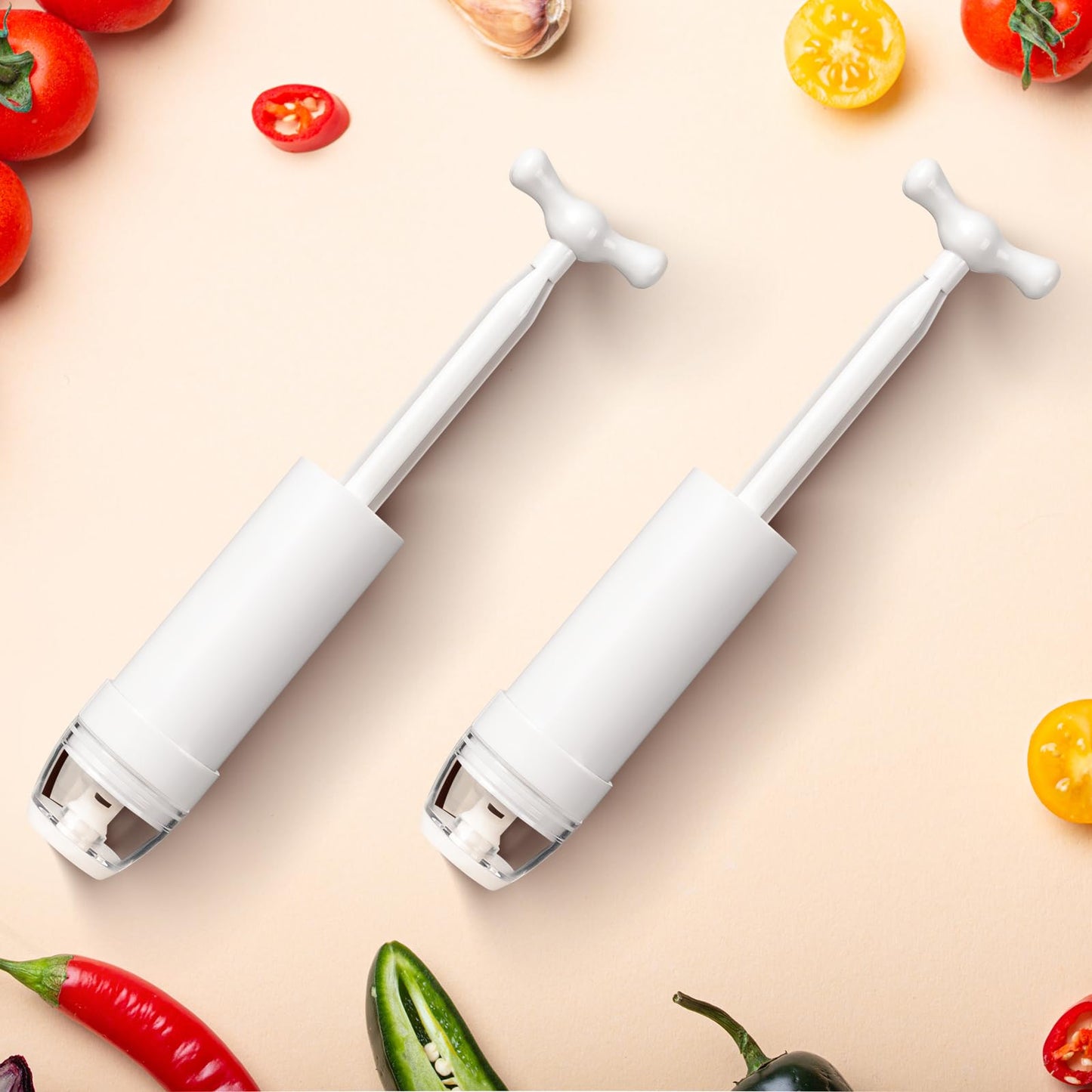 Mini Vacuum Pump Manual Portable Vacuum Sealer Pump for Sous Vide Bags Use in Clothes and Food 2-Pack