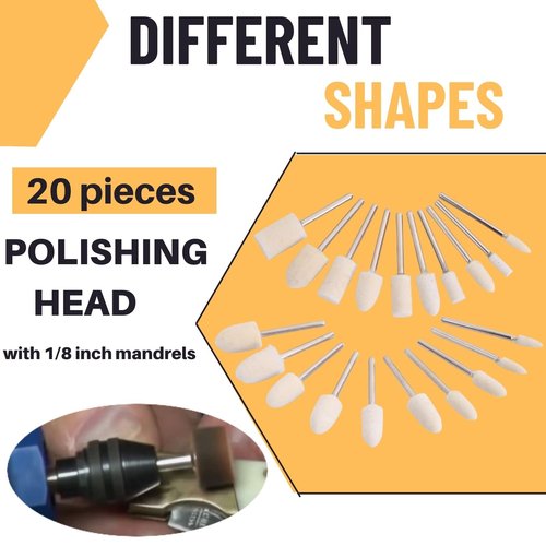 XUPYNAR 100PCS Polishing Buffing Wheel for Dremel Polishing Kit, Polishing Wheel for Dremel Tool Accessories, with 1/8" Shank for Buffing Wheels