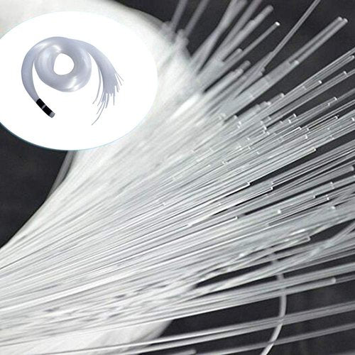 AKEPO PMMA END Glow Fiber Optic Light Cable 100pcs Ф0.03in(0.75mm) 6.5ft/2m for LED Star Ceiling Sky Light Kit and Fibre Optical Lighting Decoration (Without Light Source)
