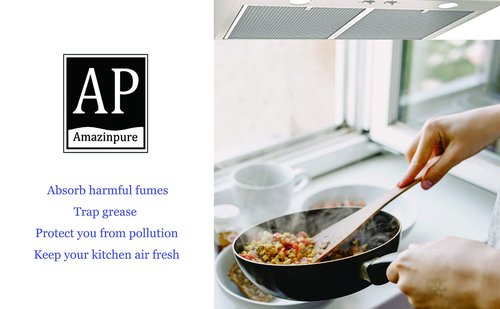 Amazinpure 3 pack 97007696 8.75 x 10.5 in Charcoal Range Hood Filter Compatible with Whirlpool W10355450 Broan Nutone 6105C 41F 413023 41000 46000 11000 4341999 4378581 1172266 5-3082 51113711