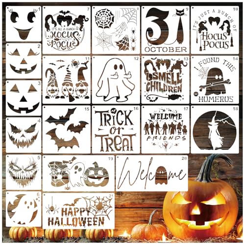 Halloween Stencils for Door Mats Large Reusable Halloween Rug Doormat Stencil for Painting on Wood Crafts Shirts Glass Door Hanger Sign (bat21)