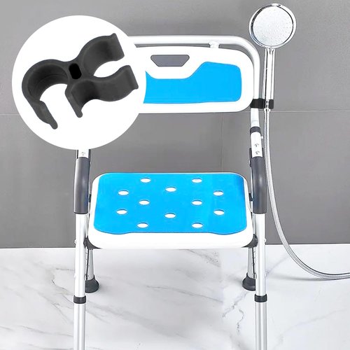 2 Pcs Shower Head Holder for Shower Chair, Shower Bath Chair Tub Transfer Bench Shower Stool, Shower Aids Accessories for Elderly Disabled