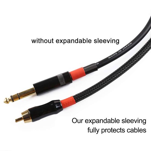 25ft - 3/4 inch PET Expandable Braided Sleeving – Black – Alex Tech Braided Cable Sleeve