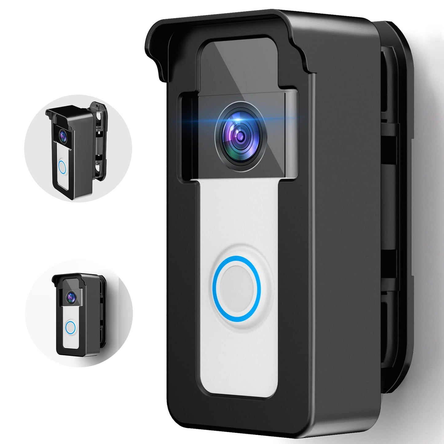 Anti-Theft Video Doorbell Angle Mount, 50 to 130 Degree Adjustable Ring Camera Holder Doorbell Door Mount for Apartment, Compatible with Ring/Blink Video Doorbell 4 3 Plus 2 1 Pro 2