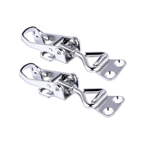 2Pcs 316 Stainless Steel Toggle Latch Clamp Marine Cabinet Boxes Lever Handle Toggle Catch Latch Lock Clamp Hasp