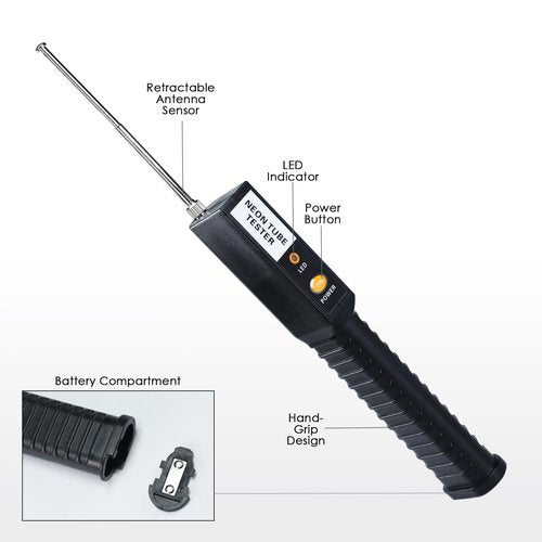 Neon Tester, Portable Handheld Tube Tester（Always on）, Colour Discriminator Light Tube Detector for Neon Tube Light Lamp Light Tube(No Battery Included)