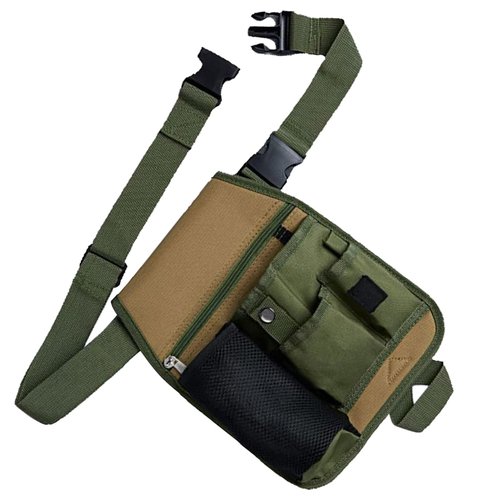 Heavy Duty Tool Belt, Tool Apron, Gardening Tool Holder with Adjustable Waist Organizers and Zippered Pockets for Professionals