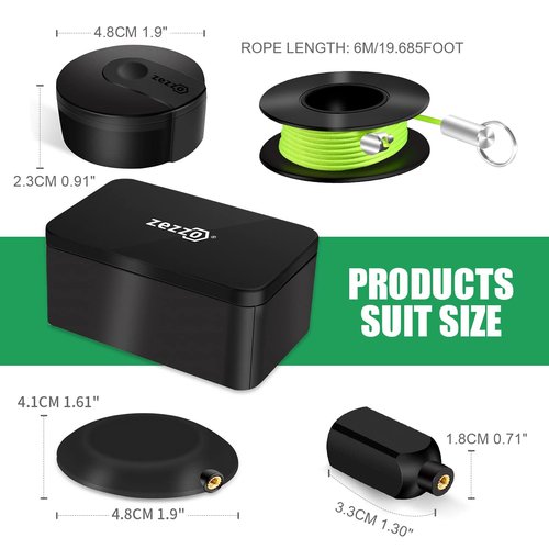 Zezzo Magnetic Wiremag Puller,Wire Puller Tool,Fish Tape Wire Pulling System,Wire Cable Wire Fishing Tools Coaxial Electrical Fish Tape Pull Push Kit Behind Indoor Home Office Outdoor Garden Walls