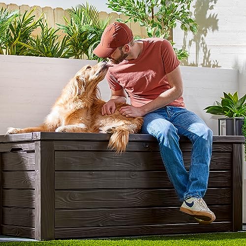 Keter Westwood Brown 150 Gallon Outdoor Storage Box & Bench
