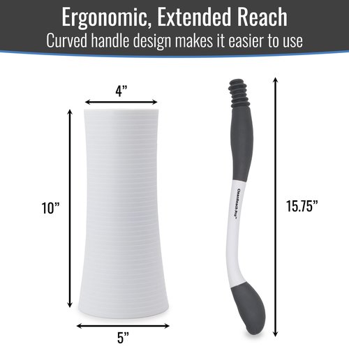 DMI CleanReach Pro with Sanitary Holder - Easy Release Toilet Aids for Wiping Bottom, Butt Wiper Tool for Women and Men, Long Handle Toilet Aids for Seniors and Handicap, Toileting Wand, FSA/HSA