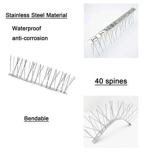 JUJINXIN 13 inch Mailbox Bird Spikes,Bird deterrents for Mailbox,Stainless Steel Magnetic Bird Spikes for use on Iron or Steel mailboxes. (2 pcs)