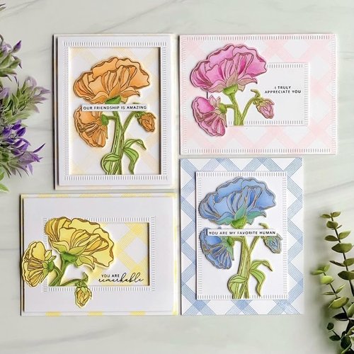 Rectangle Border Metal Cutting Dies,Card Making and Scrapbooking Templates for DIY Greeting Cards,Embossing Stencils, Wedding/Birthday Decor (Congratulations/Blessing Designs)