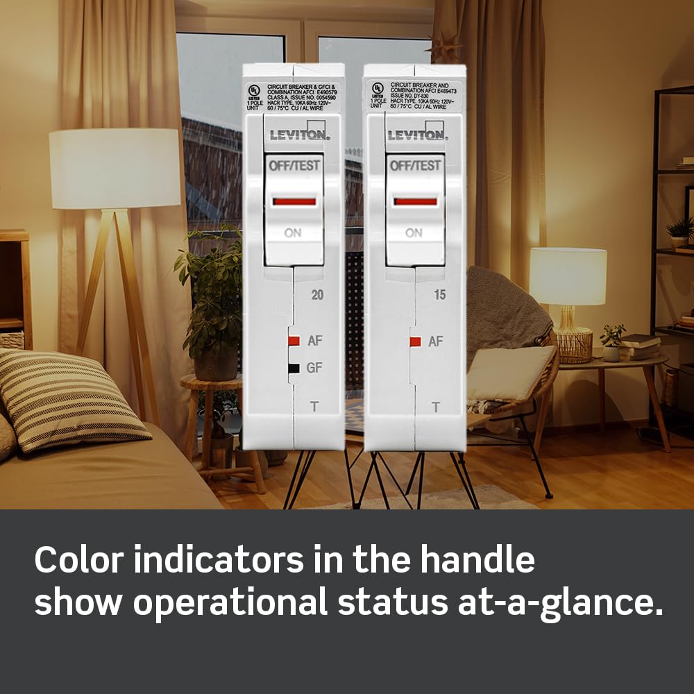 Leviton LB230-T 30A 2-Pole Plug-On Standard Branch Circuit Breaker, Thermal Magnetic, 120/240 VAC, White