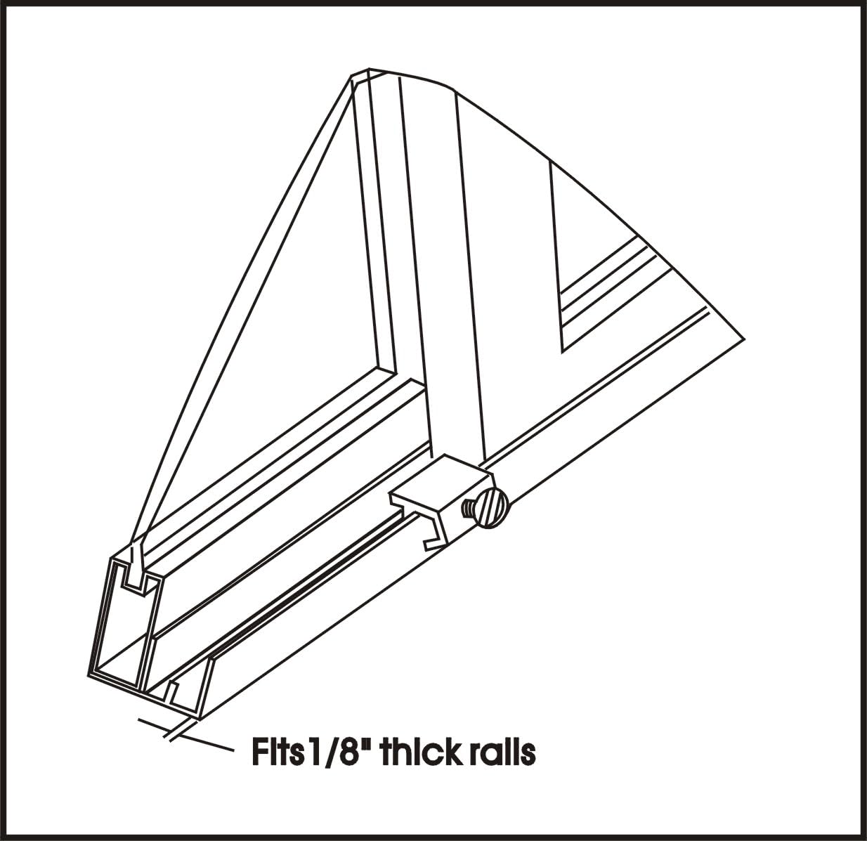 QCAA Single Small Sliding Window Security Lock, White, Aluminum Material, Made in Taiwan, 8 Pack
