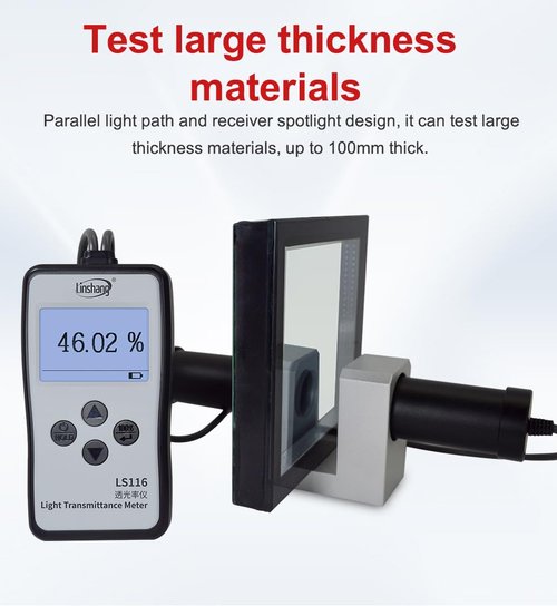 Linshang LS116 Optical Transmission VLT Tester Light Transmittance Meter with 380-760nm White Visible Light Meet CIE Standard