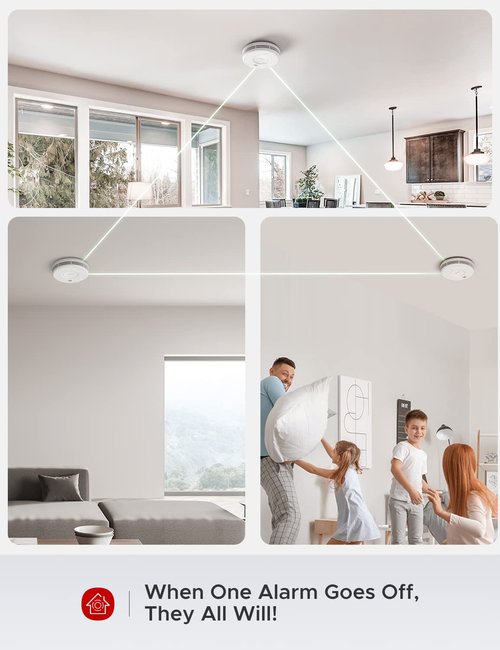 X-Sense AC Hardwired Combination Smoke and Carbon Monoxide Detector, Hardwired Interconnected Smoke and CO Detector Alarm with Replaceable Battery Backup, XP06, 1-Pack