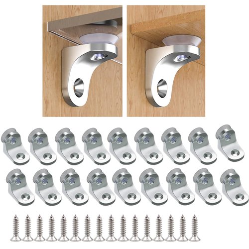 YOWPEY 20Pcs Shelf Support Peg Shelf Pins Kit Bracket Shelf Holder Replacement Peg for Support Cabinet Shelf Kitchen Furniture Book Shelves Holder Locking Pins (Round+Silver)