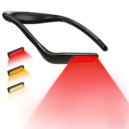 Finezeal 630nm Red Neck Reading Light - Zero Blue Light, Rechargeable Dimmable Portable LED Red Neck Book Lamp for Reading, Crafts, Knitting, Crochet at Night, Ideal Gift for Readers and Craft Lovers