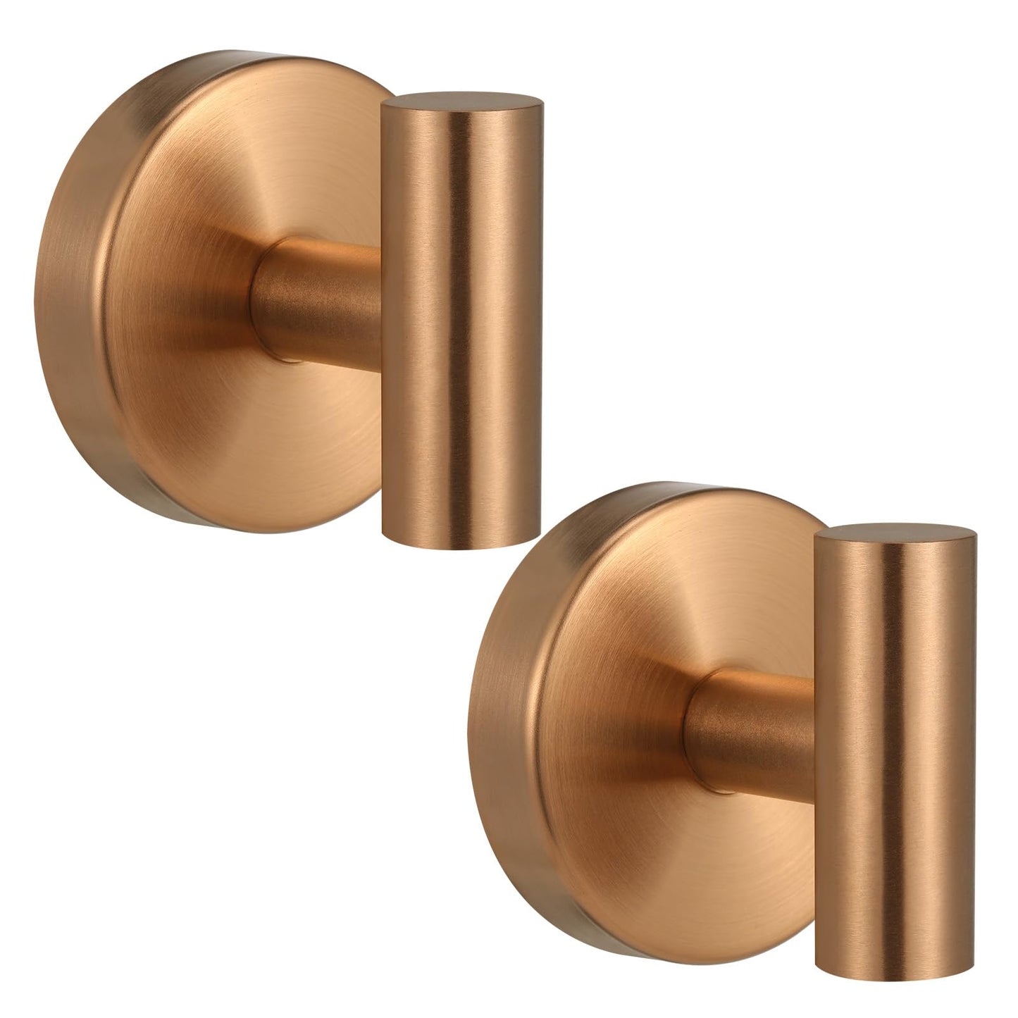warlve Heavy Duty Reusable Suction Cup Hooks for Shower - No Drill Bathroom/Glass/Mirror/Tiles & Metal Surfaces,and Smooth Non-Porous Surfaces for Towels, Robes, Loofahs (2, Champagne Bronze)