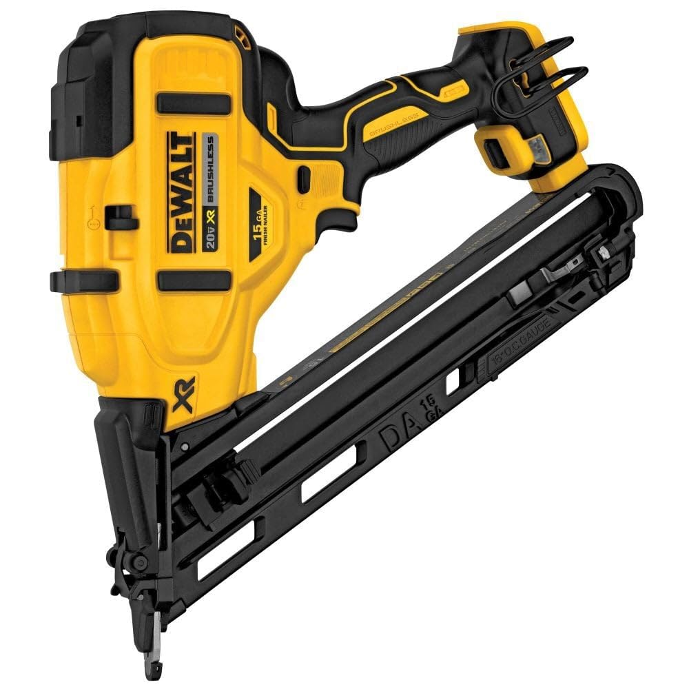 DEWALT 20V MAX* Finish Nailer, Angled, 15GA (DCN650B)