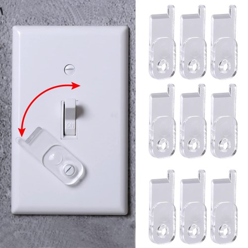 YLOVAN Toggle Switch Plate Cover Guard 10 Pack Clear - Security, Circuit and Child Protection for Indoor/Outdoor Wall Plate Covers