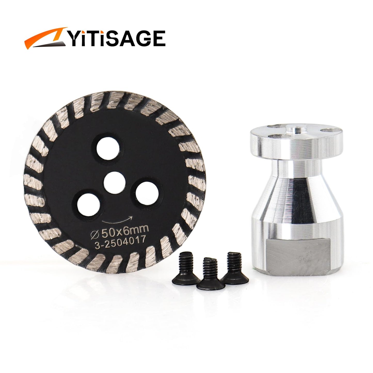 YITISAGE Diamond Turbo Mini Engraving Saw Blades with RemovabIe Flange 5/8-11 Cutting Disc for Carving Concrete Marble Granite Stone（50mm）