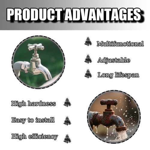 Broken Pipe Extractor Tool, Broken Bolt & Screw Remover, Extract Stripped Threads, Damaged Pipes and Faucet Valves, for 1/2”, 3/4”, 1” Pipes