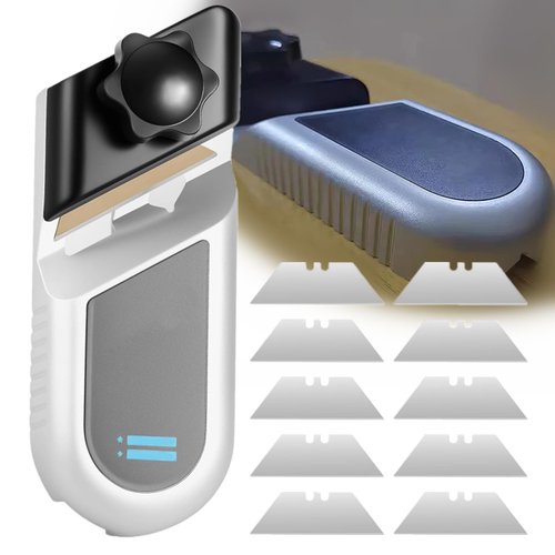 45 Degree Plasterboard Chamfering Aluminum Alloy Planer, Drywall Chamfer Tool, Gypsum Board Chamferer, Plasterboard Fast Cutter, Hand Plane Gypsum Board Cutting Tool with 10 Blades for Woodworkers (A)
