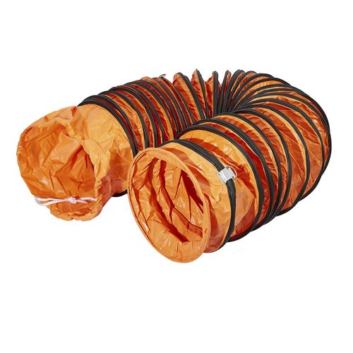 PVC Flexible Duct Hose, HVAC Duct Hosing Flame Retardant for 8in Ventilator Utility Blower Fan with Adjustable Rope and D-Ring, Easy Storage (8inx16ft)