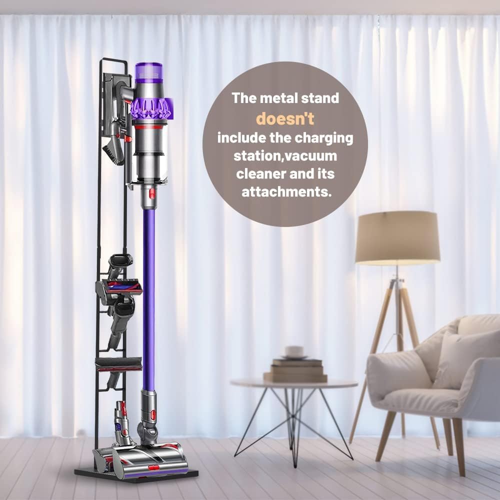 Foho Vacuum Stand for Dyson V11 V10 V8 V7 V6,Stable Metal Storage Bracket Stand Holder for Dyson Handheld DC30 DC31 DC34 DC35 DC58 DC59 DC62 Cordless Vacuum Cleaners & Accessories & Attachments