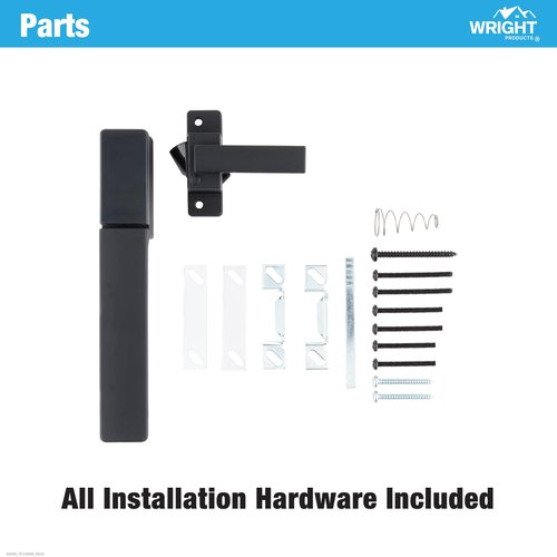 Wright Products - Free Hanging Screen and Storm Door Handle, Replacement Latch Handle for Screen and Storm Doors, No Lock-Out Technology, Easy Installation, Modern Design (Modern, Black)
