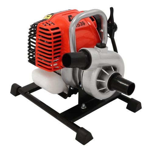 4-Strok Water Transfer Pump, 1.5in 31CC Portable Water Pump with Hose Connectors for Remove Water From Garden Lawns, Hot Tub, Pool, Aquariums
