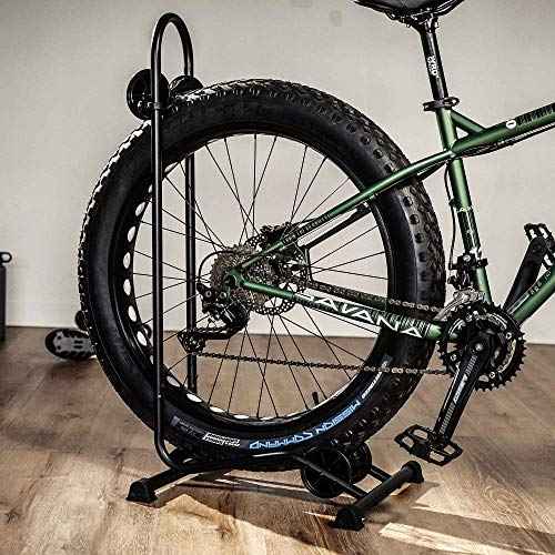BikeHand Bike Floor Stand Parking Rack Stand - for 24"-29" Mountain MTB & Road Bikes Bicycles Indoor Outdoor Garage Storage - Fat Bike for 1 Bike