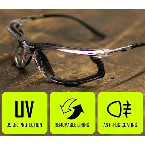 Magid Glove & Safety Gemstone Onyx Sporty Foam Lined Safety Glasses, 1 Pairs, (Y84)